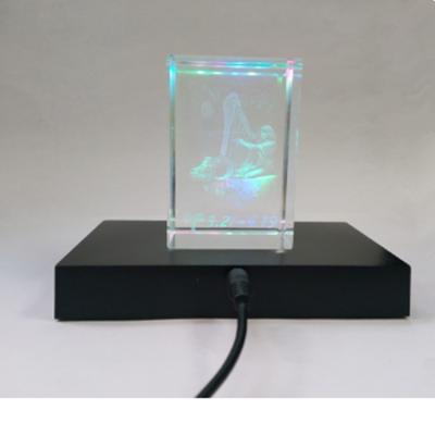 China Europe Black Plastic White Lights 12 Led Light Crystals Show Crafts Base For Deploying Crystals for sale