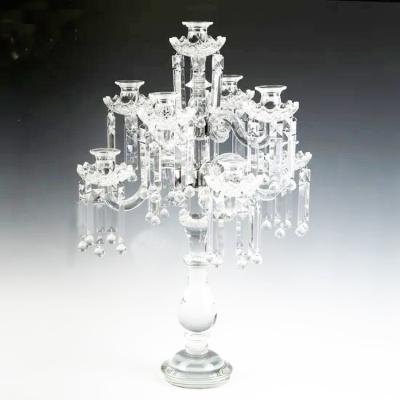 China European Crystal Candlestick Crystal Candle from Europe to Wedding Supplies Full Crystal Candelabra Handmade for sale