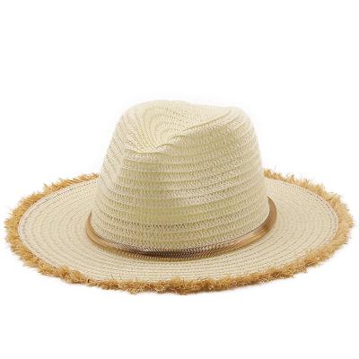 China Unisex Cowboy Panama Fedora Straw Hat Straw Hat Mens Outdoor Western Summer Wholesale Picture ALLCH RTS for sale