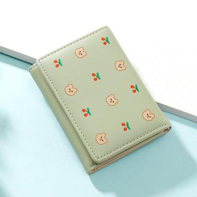 China TAOMICMIC Lady's Purse Style Simple Wallet Waterproof Women's Simple Loan Style Short Triple Fashion Multi - Card Cute Cartoon Wallet for sale