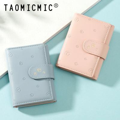 China TAOMICMIC New Korean Style Waterproof Purse Simple Short Women's Wallet Softer Folding Wallet for sale