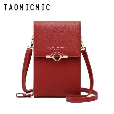 China TAOMICMIC Daily Used Mini Cross - Body Cell Phone Wallet Women Cell Phone Shoulder Bag Women Small Cross Body Bags With Metal for sale