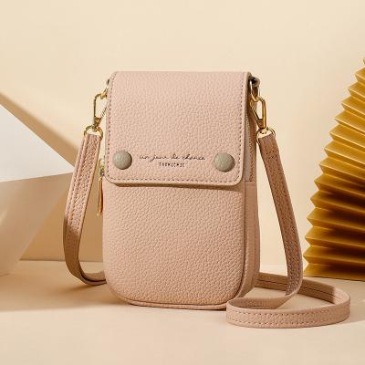 China TAOMICMIC Korean Version PU Leather Phone Cross - Body Bag Button PU Leather Women Cross - Body Bag for sale