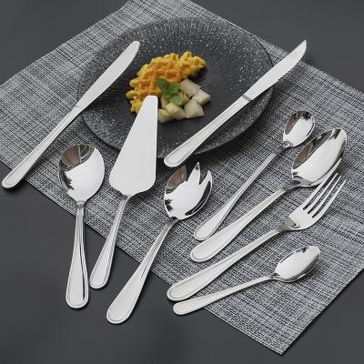 China Sustainable Factory Supply Stainless Steel Cutlery Set Knife Fork Spoon Set Sustainable Flatware Set 72/75/84/125 pcs for sale