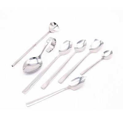 China Viable Modern Luxury Royal Wedding Stainless Steel Cutlery Set Fashional Tea Dessert Yogurt Salad Teaspoon Set for sale