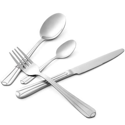 China Wedding Gift Sustainable Restaurant Hotel Set Cutlery Christmas Wholesale Knife Spoon Fork Sets Flatware Stainless Steel Dinnerware Sets for sale