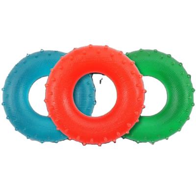 China Silicone Material/Small Bump Design Silicone Hand Grips Ring Hand Grip Ring Rubber Finger Stretcher Rehab Ball Finger Tester Stretcher for sale