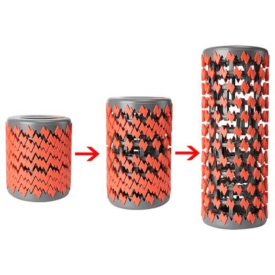 China New Design Portable Collapsible Foam Roller Eco-Friendly / Strong / Easy To Clean Expandable Yoga Massage Rollers Deep Tissue Muscle Relax Spine Abs Foam Roller for sale