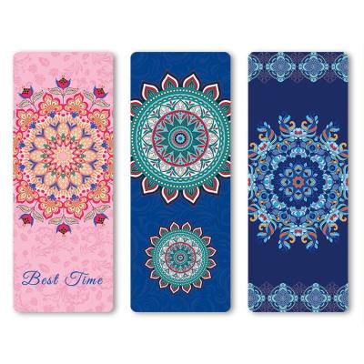 China Nice Looking / New Design High Quality 100% / Bio-color Material Yoga High Resilience Strip Yoga Mat Mat Private Label Yoga Pad Set 6mm Kids Pad for sale