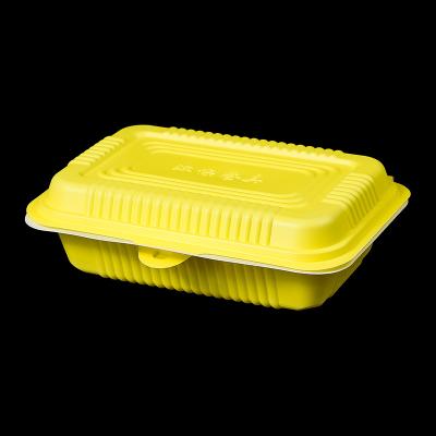 China Sustainable Plastic Clear Hinged Lids PP Bento Box Take Away Lunch Box for sale