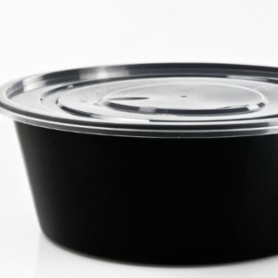 China Sustainable Round Take Away Microwave Lunch Box Plastic Food Container For Soup for sale