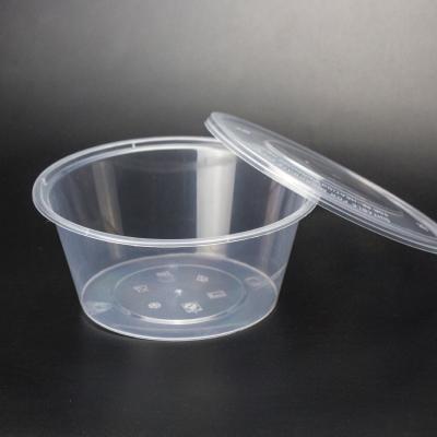 China 32 24 18 16 12 8 oz Microwave Soup Bowl PP Sustainable Leakproof Cheap Plastic Round Food Containers for sale