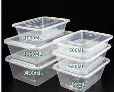 China Hot Selling Sustainable Professional Food Storage Box PP Microwavable Plastic Food Container With Lid for sale