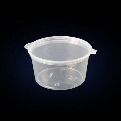 China Stocked custom printed disposable plastic 25ml 50ml injection sauce cup plastic takeaway container with lid for sale