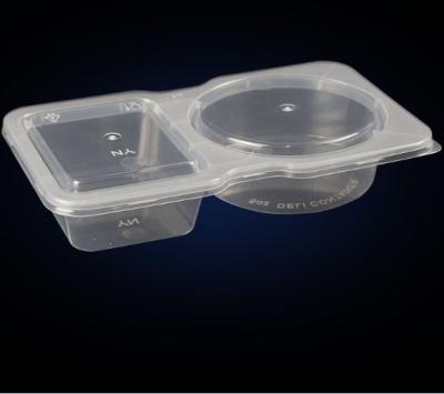 China Mini 1oz 2oz 3oz 4oz 5oz PP Stocked Disposable Hinged Lid Sauce Cup Leakproof Plastic Sauce Cup With Lid for sale