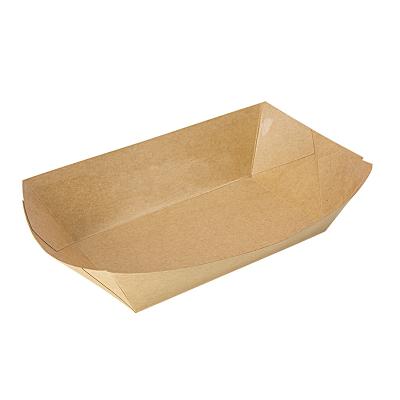 China Eco-friendly Disposable Kraft Paper Boat Shape Box Fast Food Wrapping Paper Packaging Box for sale