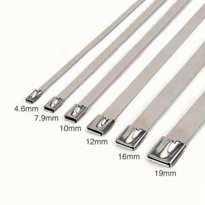 China #304 Steel Ball Lock Steel Cable Tie For Cables Signs for sale