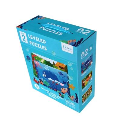 China paper & Cardboard Best Selling Stage 2 Sea World Puzzles CMYK Printing Paper Card 35 Pieces Jigsaw Puzzle Box for sale