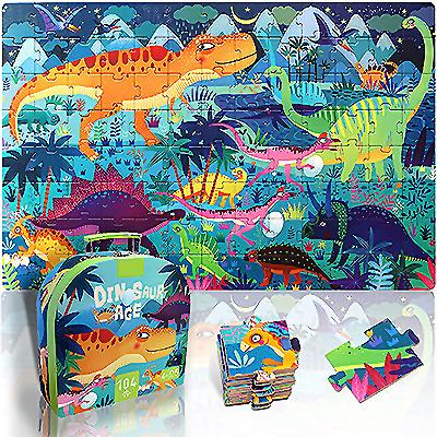 China paper & Custom Cardboard Folder Puzzles CMYK Printing Paper Card 104 Jigsaw Puzzle Pieces for sale