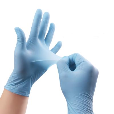 China Hand Powder Free Medical Blue Nitrile Medical Examination Xingyu China Dentist Disposable Gloves for sale