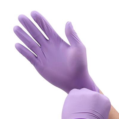 China Xingyu Medical One Time Disposable Nitrile Powder OEM Protective Hand Gloves Free for sale