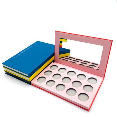 China Biodegradable Luxury Magnetic Makeup Eyeshadow Palette Brush Beauty Custom Paper Collection Packaging Cosmetic Box for sale