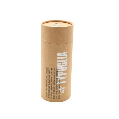 China Custom Food Grade Cylinder Kraft Paper Biodegradable Round Cardboard Paper Tube Packaging Boxes for sale