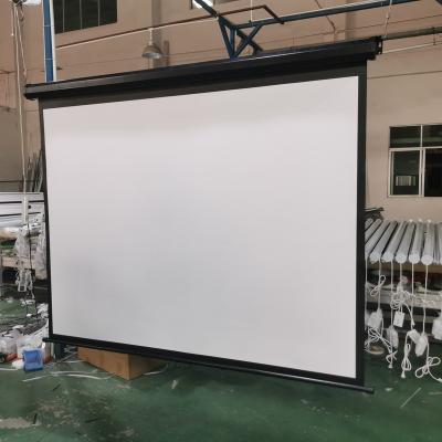 China Wall Mounted Pull Down Movie Home Cinema Pull Up / Pull Down Manual HD Projector Screen 72inch Screen for sale