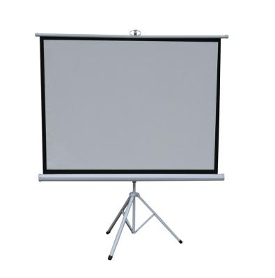 China Classroom Meeting 70 Inch Matte White Floor Bracket Foldable Stand Tripod Projector Screen For Home School for sale