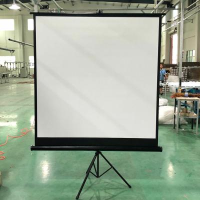 China Tripod Stand Home Theater Projector Screen Tripod Projection Screen White or Black Color for sale