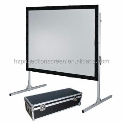 China Portable Fold Screen White Cloth 200 Inch Quick Fold Projector Projection Screen for sale