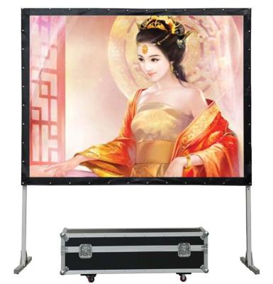 China 200 Inch Front View TELON Screen 72~ And Rear Material Case Fast Folding Projection Fold Projector Screen Fast Flight for sale