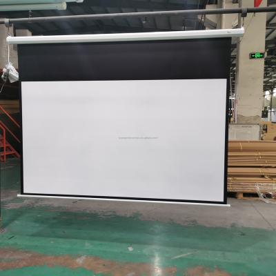 China 150 Inch Electric Projection Screen With Remote Control For Electric Screen for sale