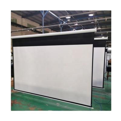 China 100 Projector Electric Screen Motorized Projector Screen With Remote Control for sale