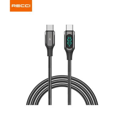 China USB C Convenient TOP 100W USB C Cable Sync USB C Digital Display Amazon LED Digital Display Fast Charging Type Zinc Alloy Cable for sale