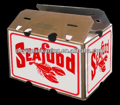 China Recycled Materials Seafood Wax Paper Fresh-keeping Box for sale