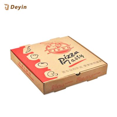 China Recycled Materials Custom Logo Printed Brown Cheap Kraft Paper Pizza Box for sale