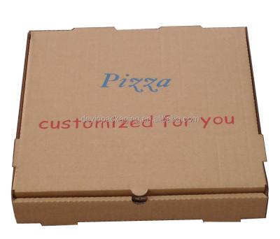 China Strong Recycled Materials Pizza Box With B-flute Cardboard Material Customized for sale