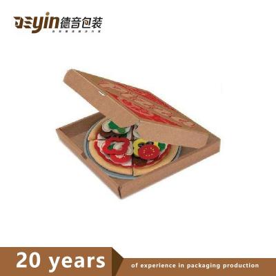 China Virgin Food Grade Kraft Corrugated Cardboard Pizza Packing Boxes for sale