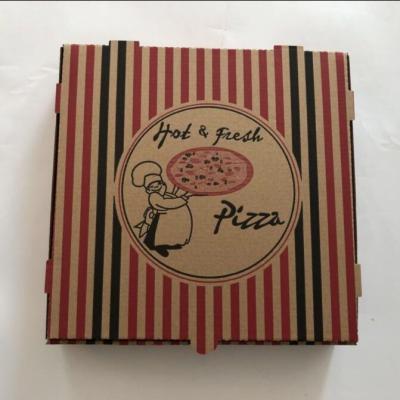 China Recycled Materials Customized Brown Kraft Paper Food Pizza Paper Box , Printing Paper Box for sale