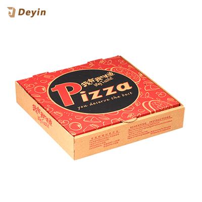 China Recyclable Custom B Groove Wrinkled E Groove Kraft Paper Pizza Boxes Wholesale for sale