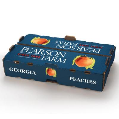 China Recyclable Custom Printed High Quality Peach Fruit Box for sale