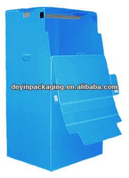 China Recycled Materials Blue Wardrobe Moving Plastic Box for sale