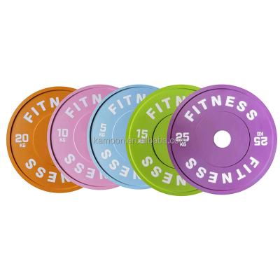 China Universal Competitive barbell plate color full plastic big hole men and women butt bridge push heavy plastic dumbbell plate home fitness for sale