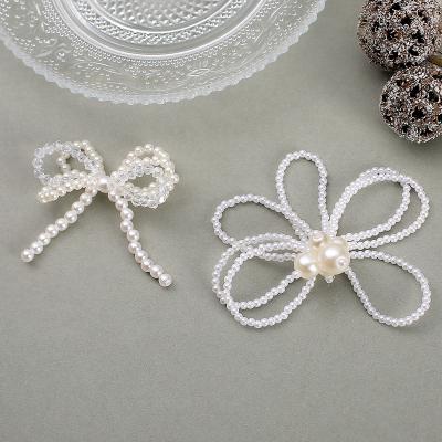 China NEW Fashion DIY Flower Shape Pearl Beads Jewelry Environmentally Friendly Handmade Accessory For Hair Accessory Making for sale