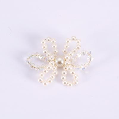 China Environmental Friendly Handmade Flower Shape Pearl Beads Jewelry Accessory For Jewelry Headband Apparel Making for sale