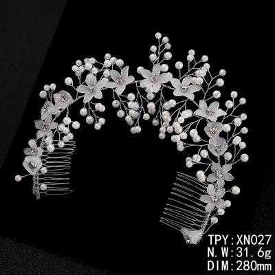 China jEWELTY wholesale Crystal Peals Hair Combs Handmade haircuts fashion wedding hair combs bride headpieces combs hair accessories for sale