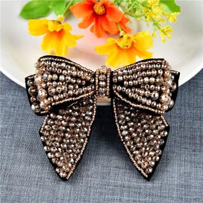 China European and American color beaded fashion gold style double layer arc rhinestone crystal jewelry accessory 2022 new for sale