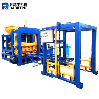 China QT6-15 hydraulic concrete hollow block brick machine automatic in Philippines Te koop