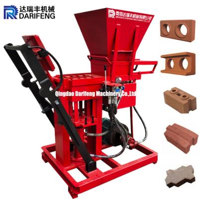 China DF2-25 Long Service Life Cheap Clay Brick Machine Interlocking Compressed Earth Block Making Machine zu verkaufen